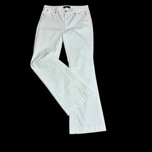 Talbots Flawless White 5 Pocket Flare Jeans Size 6 Petite